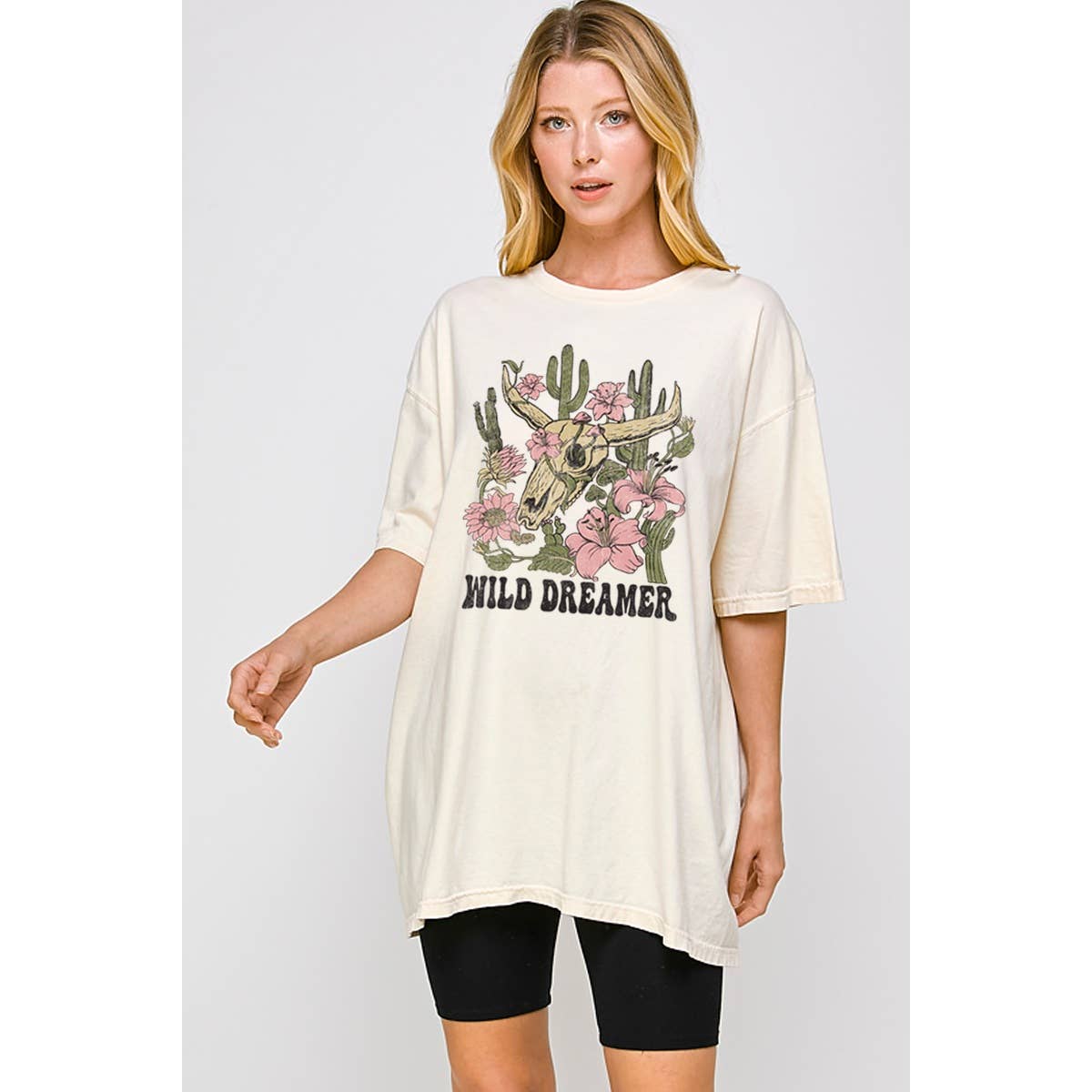 Wild Dreamer  Vintage   Graphic  Oversized Tee