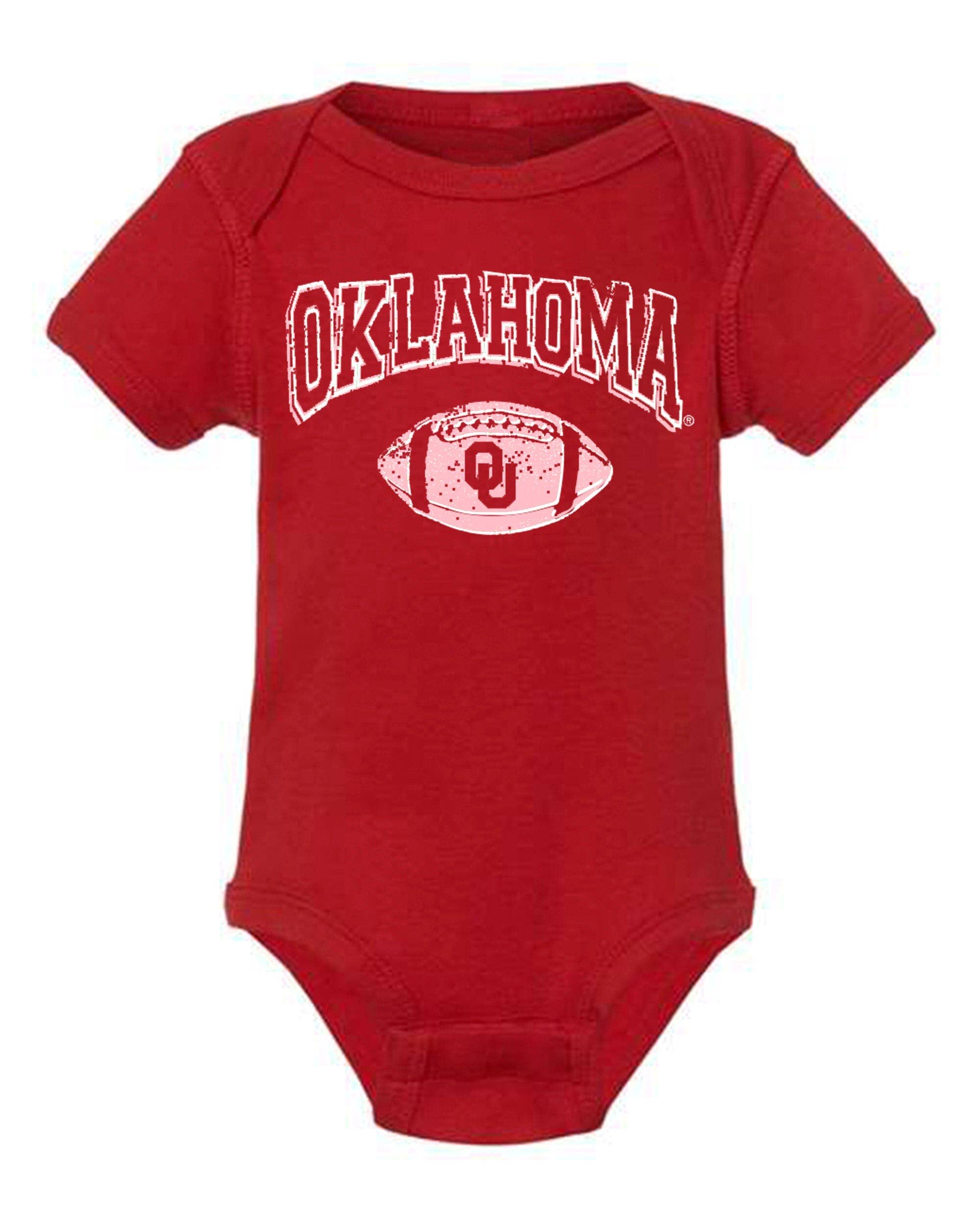Children's Ou Oklahoma Sooners Wonka Football Crimson Onesie