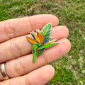 Bird of Paradise Enamel Pin – Tropical Flower Pin, Botanical Lapel Pin, Exotic Plant Gift, Nature Inspired Pin For Jacket or Bag