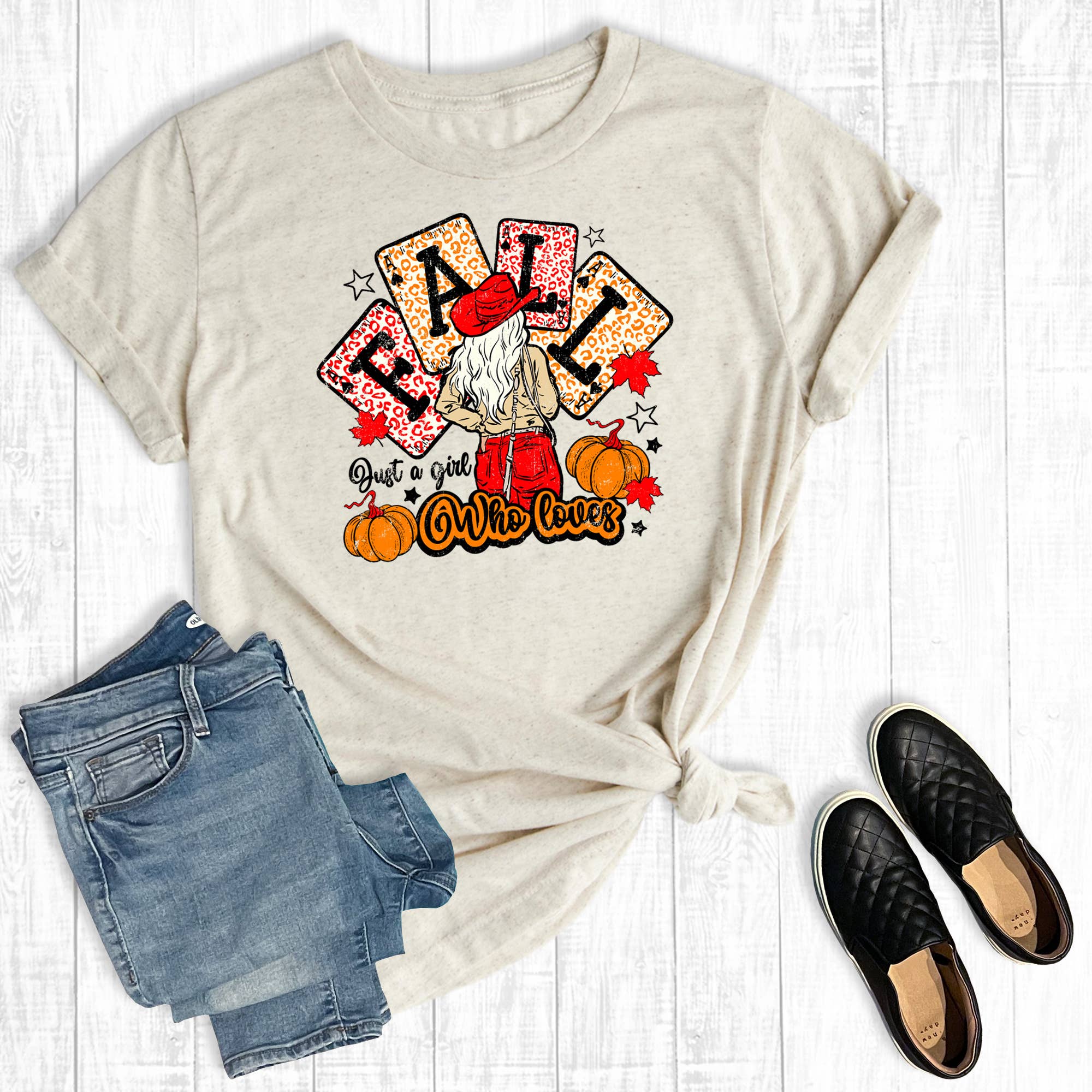 Western Fall Just A Girl Who Loves Graphic Tee