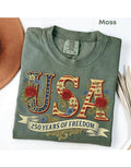 Retro USA Independence Day Patriotic Tee 4Th of July Shirt