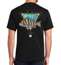 Men's Sheepshead Toothy Critters Short Sleeve Black Cotton T-Shirt