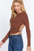 .1003 Fitted Open Back Knit Top SI-21590