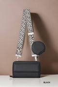 ....Vegan Leather Weaved Crossbody Shoulder Bag