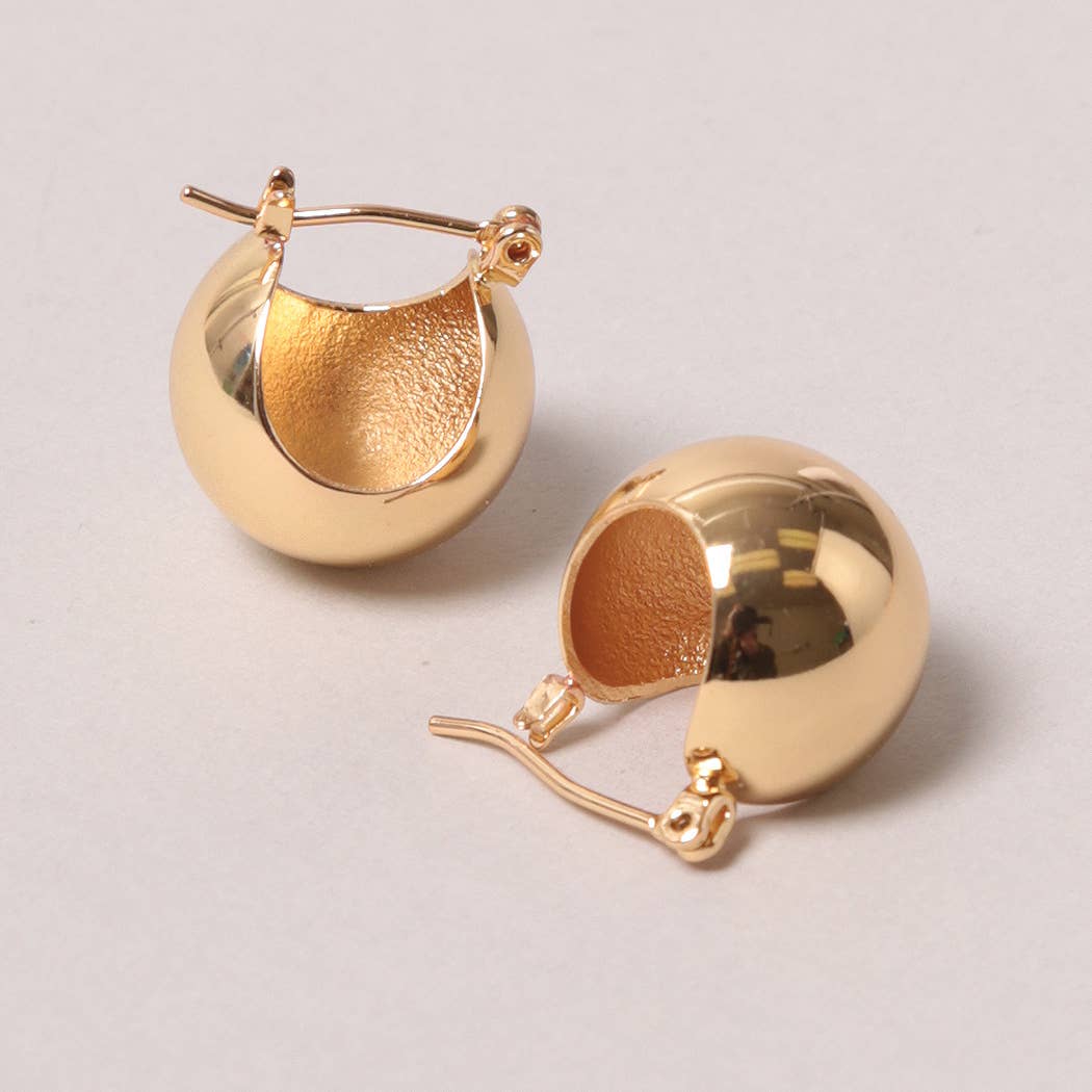 14K Gold-Dipped Ball Plug Earring
