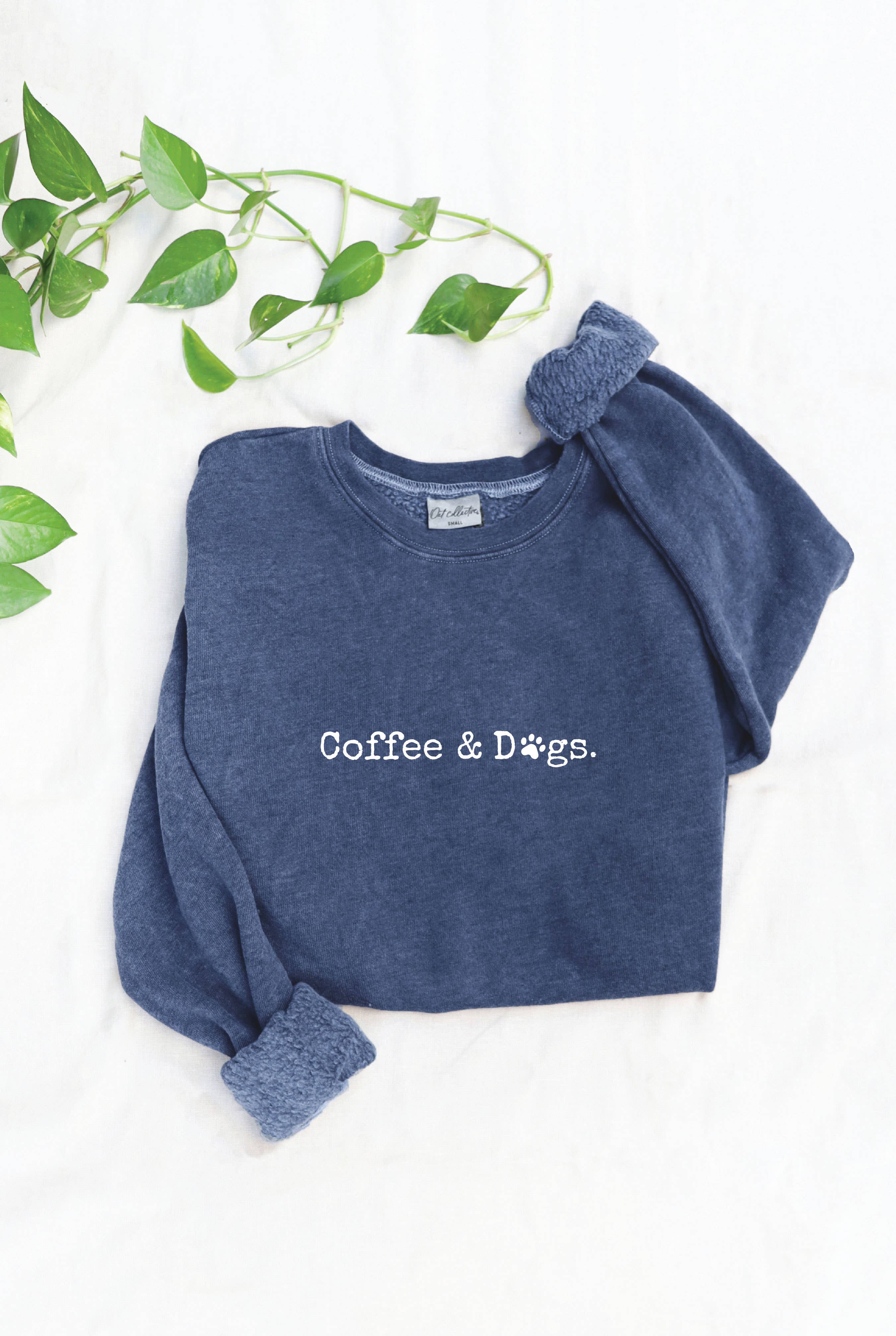Coffee and Dogs Mineral Graphic Sweatshirt