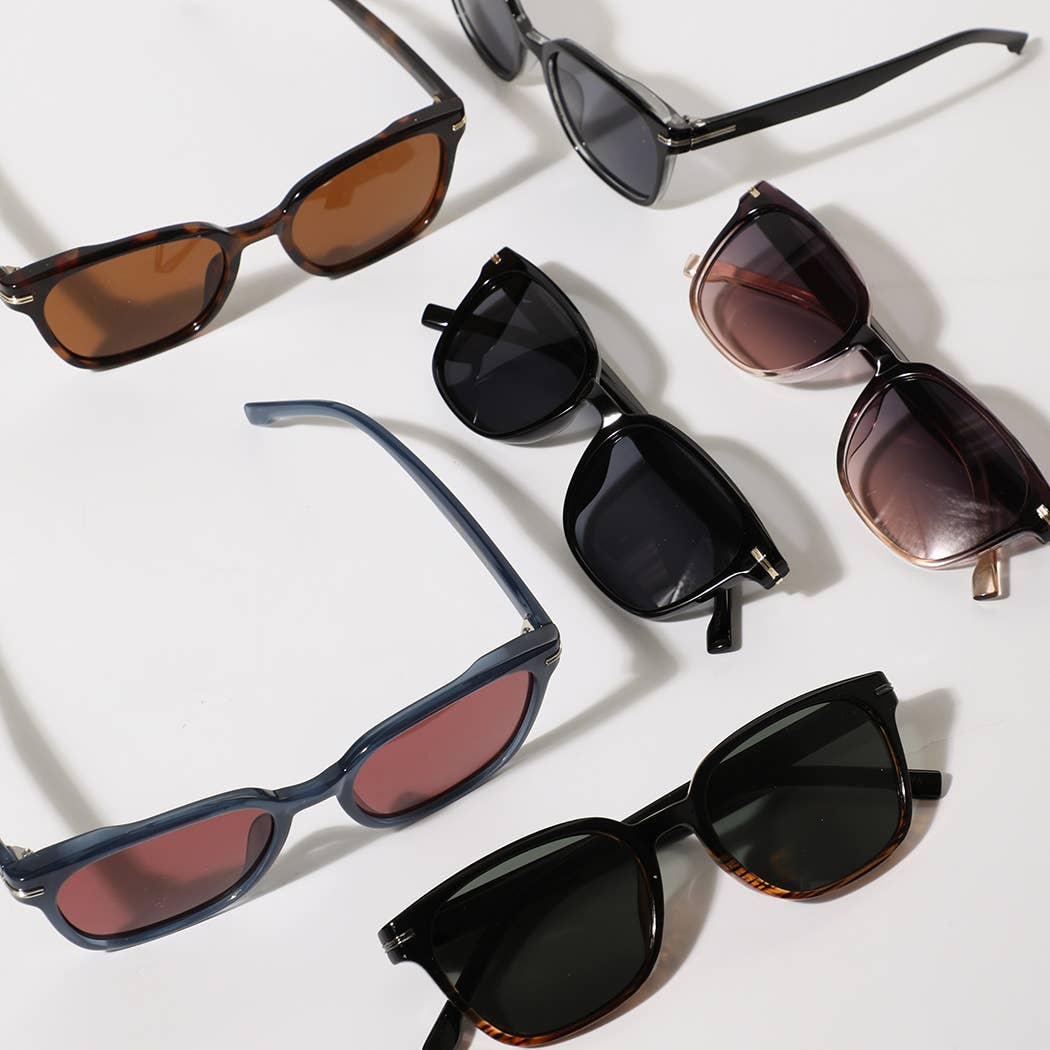 Classic Square Frame Everyday Fashion Sunglasses