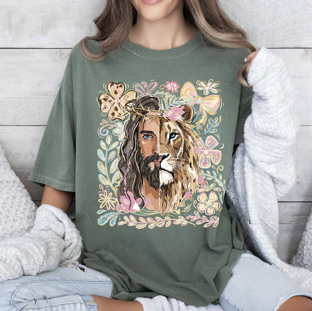 Lion of Judah Shirt Comfort Colors Religious Women's Unisex