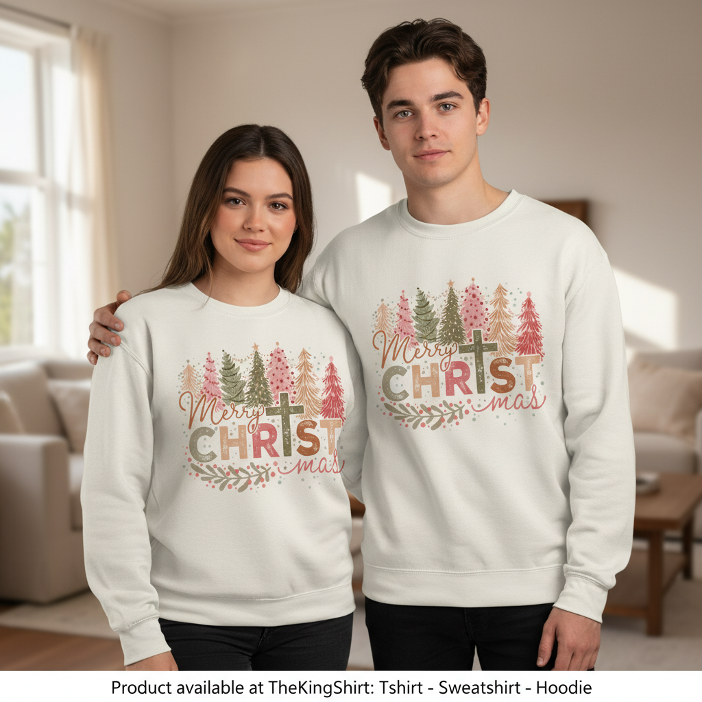 Christian Christmas Sublimation - Rustic Merry Christmas Shi