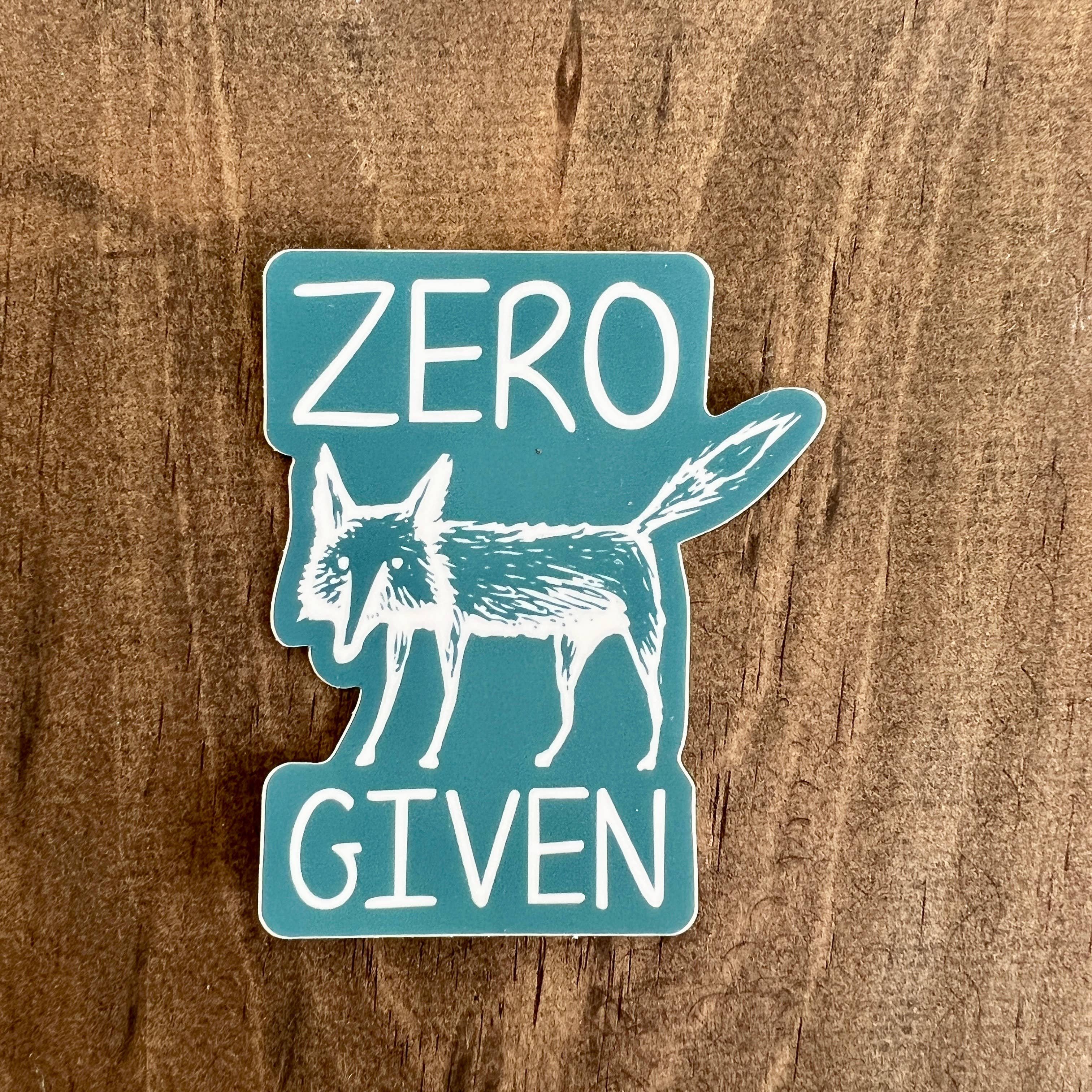 Zero Fox Given Sticker 080