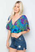 Tie-Dye Crop Blouses (TH-1549)