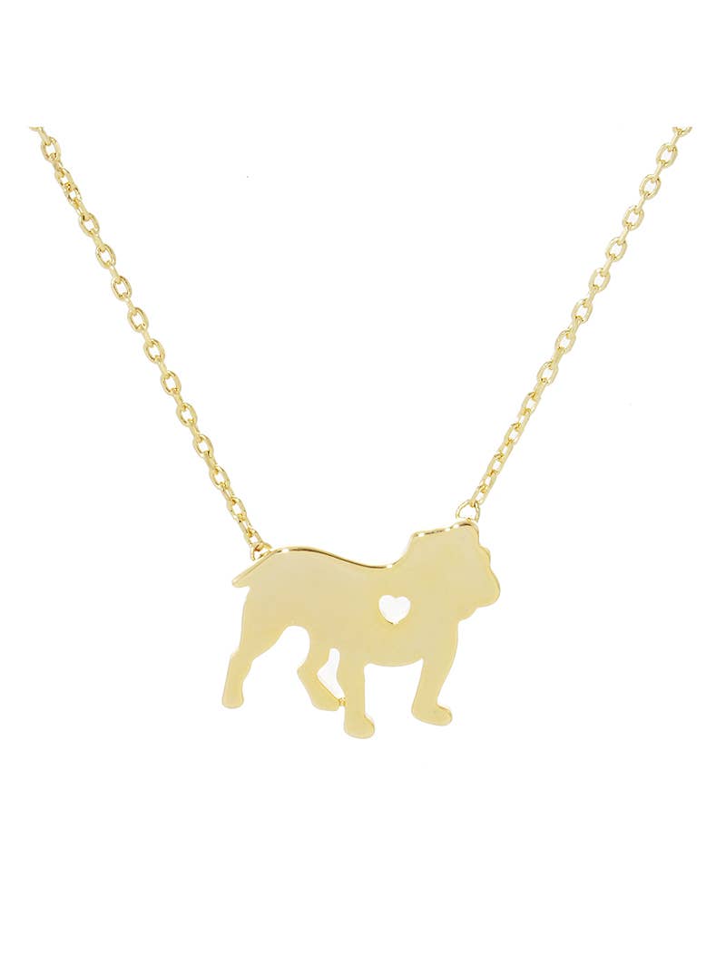 Gold Dipped Brass Dog Necklace