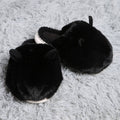 Oversized Black Faux Fur Ears Home Slippers