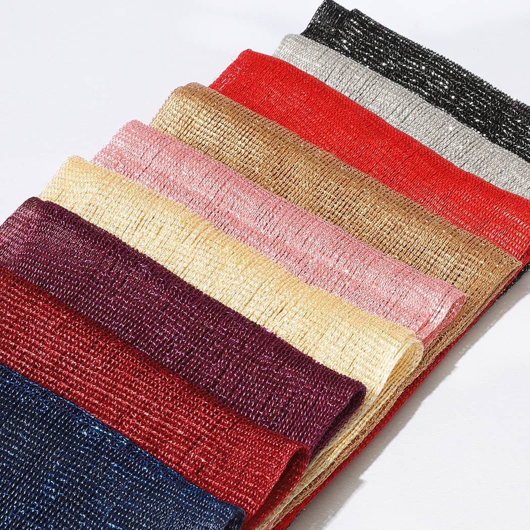 Lurex Sheer Metallic Evening Scarf