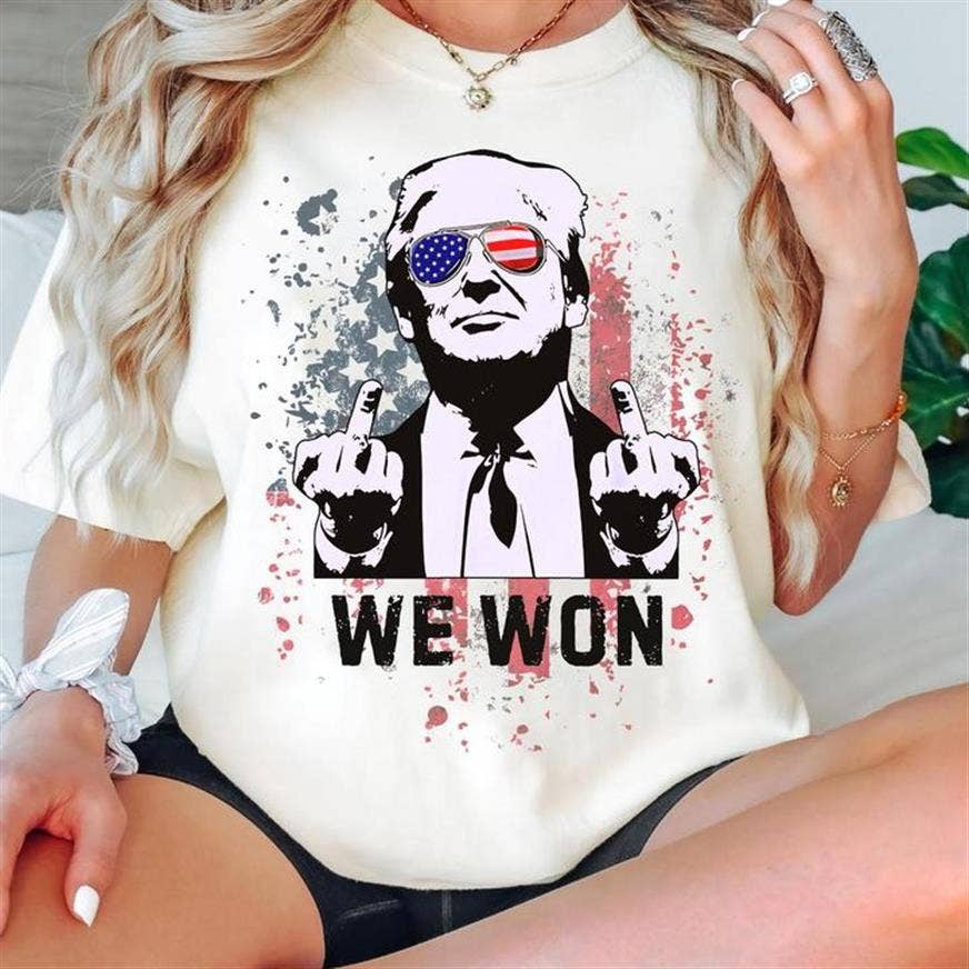 Trump I Win Twice T-Shirt Election 2024 Maga Casual Tee