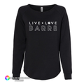 Custom Women's Boat Neck Raglan Garment Washed Sweatshirt
