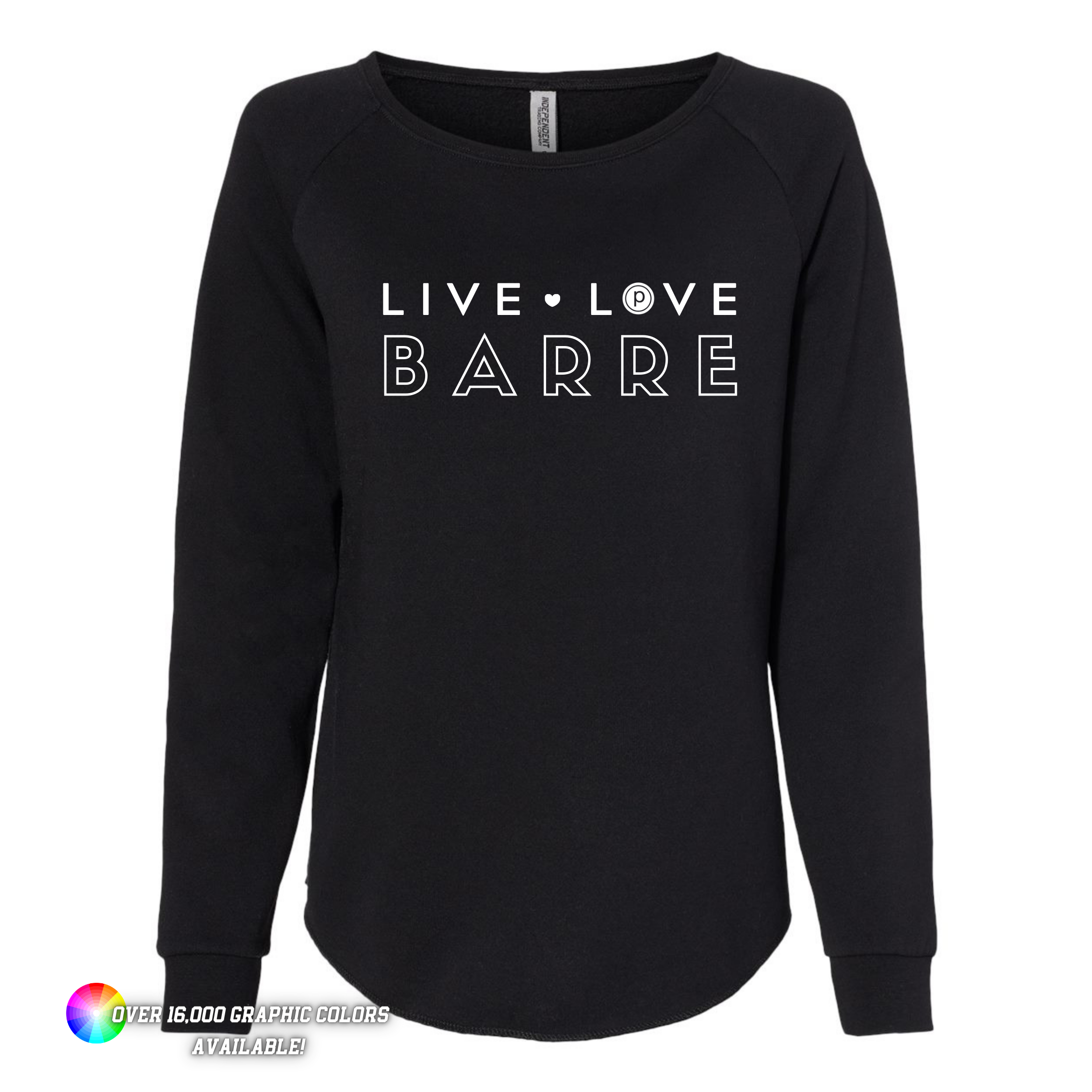 Custom Women's Boat Neck Raglan Garment Washed Sweatshirt