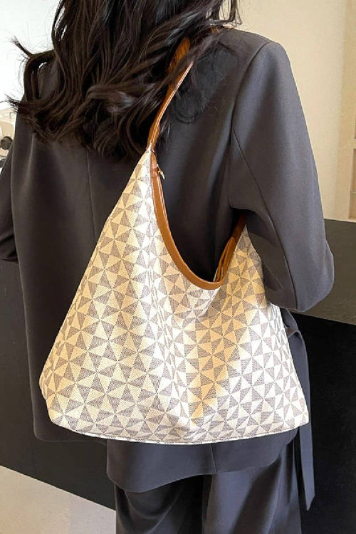 ,.SI-26713 Vegan Leather Boheme Hobo Shoulder Tote Bag