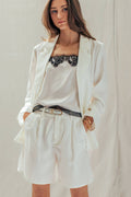 Relaxed Fit Open Front Blazer