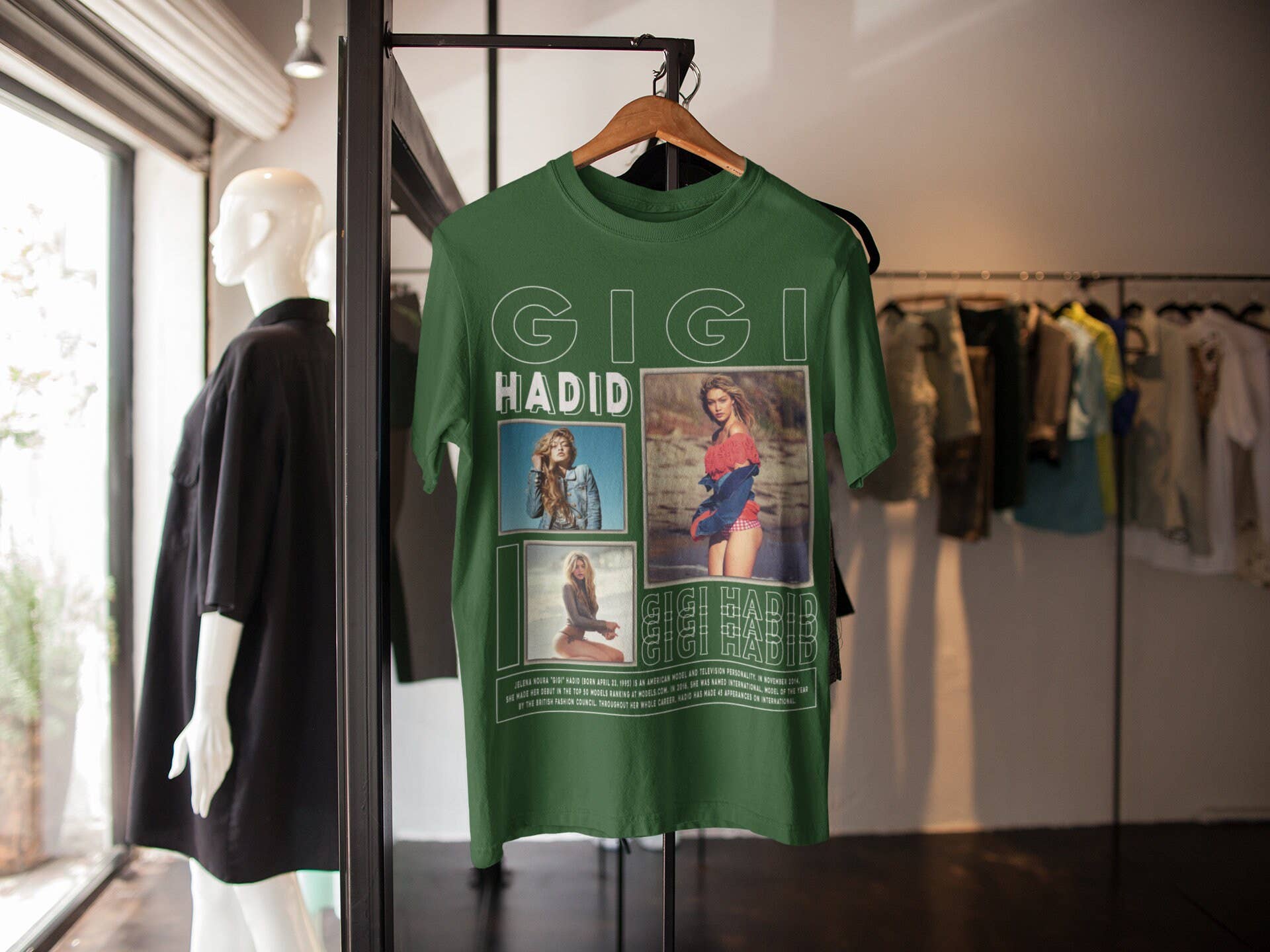Gigi Hadid Fan T-Shirt - Vintage Unisex Tee For Fans