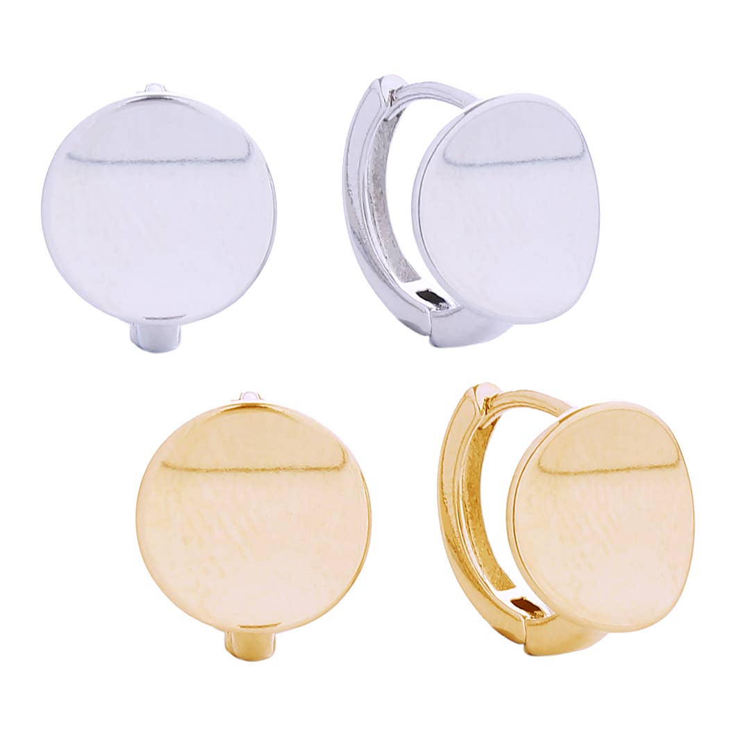 14K Gold-Dipped Round Hoop Earrings