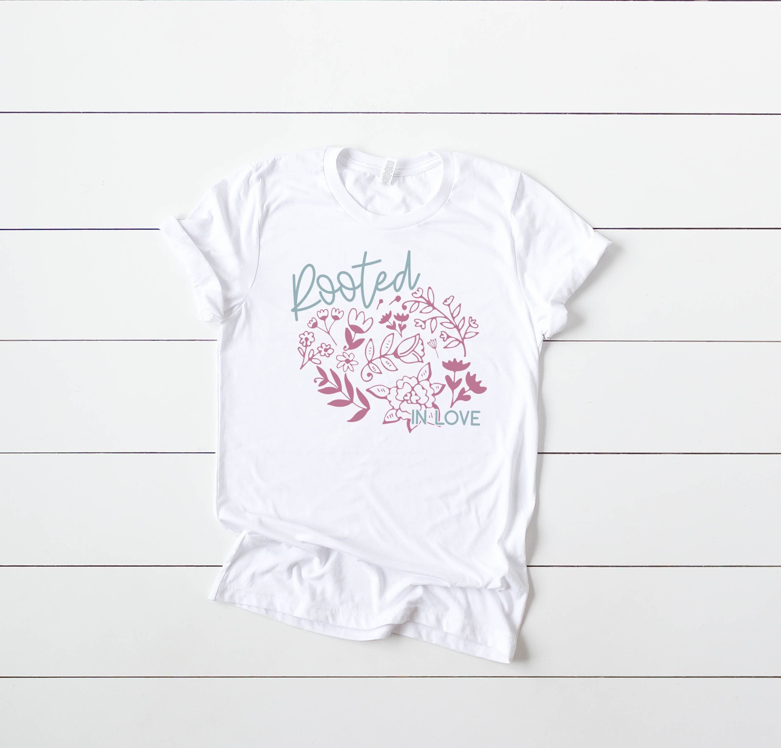 Rooted in Love | Flower Short Sleeve Valentines Day Shirt