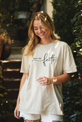 Keep the Faith Oversized Graphic Top