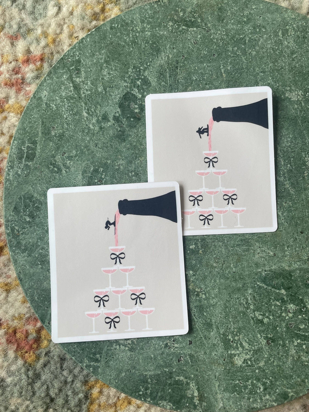 Girl Skiing Snowboarding Pink Coquette Sticker Unisex