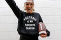 Gameday Football Favorite Season Black Graphic Sweatshirt