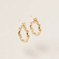 XS-14K Gold Dipped Twisted Hoop Earrings