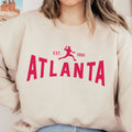 Vintage Retro Atlanta Braves Baseball Sweatshirt For Women