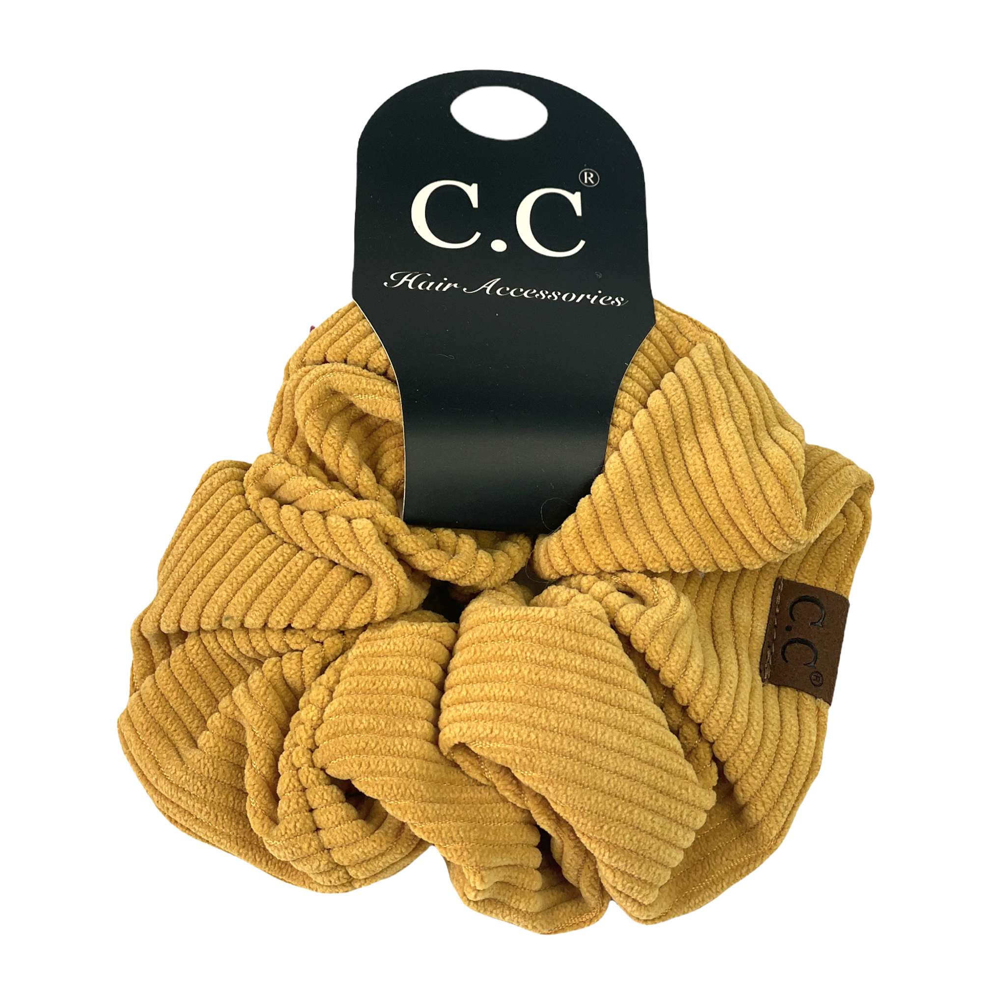 SCR-03 C.C Corduroy Scrunchie Mustard