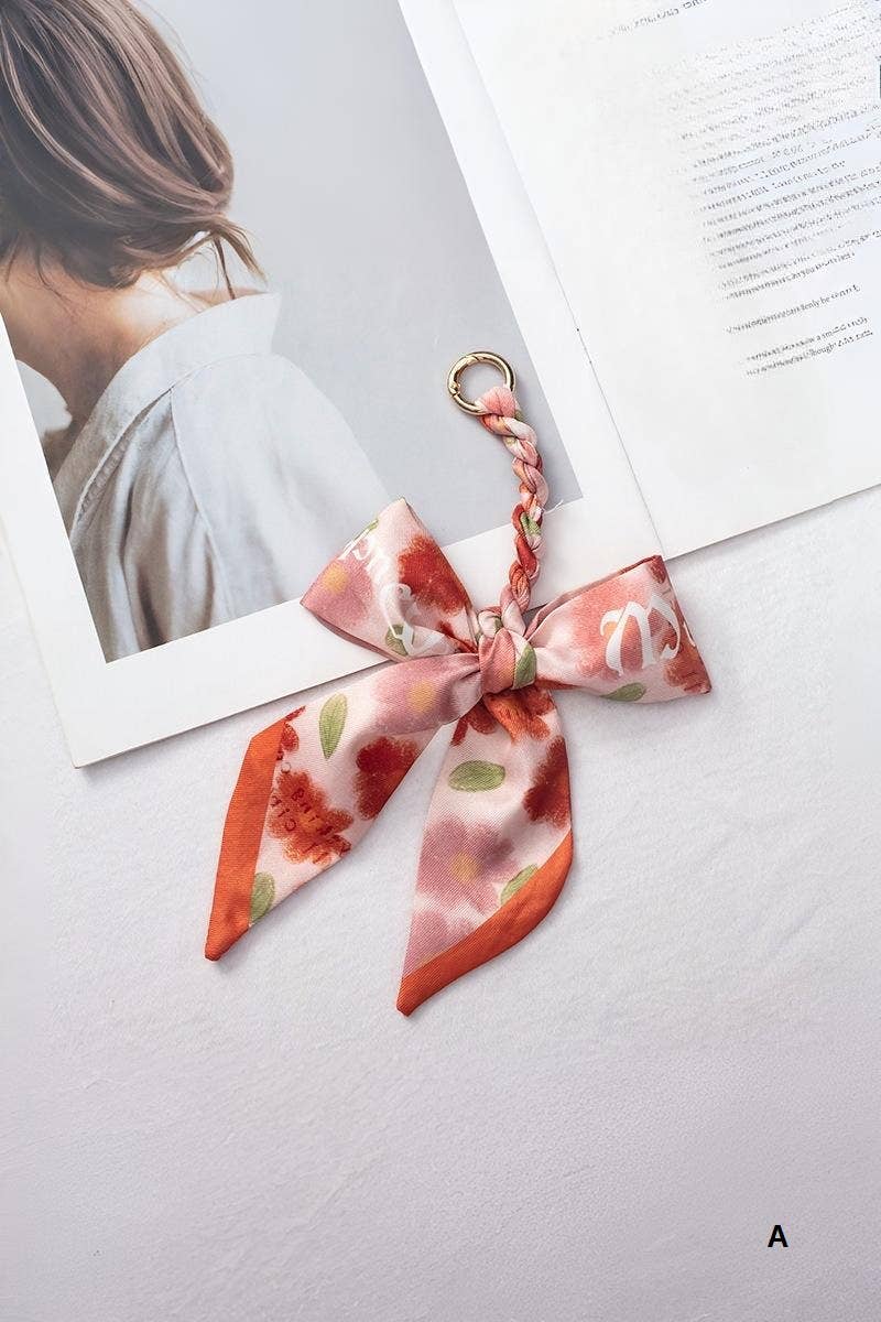 ,...0905 Handmade Scarf Bag Charm Keychain  SI-28754