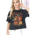Wild Love Flower - Mineral Wash Crop T