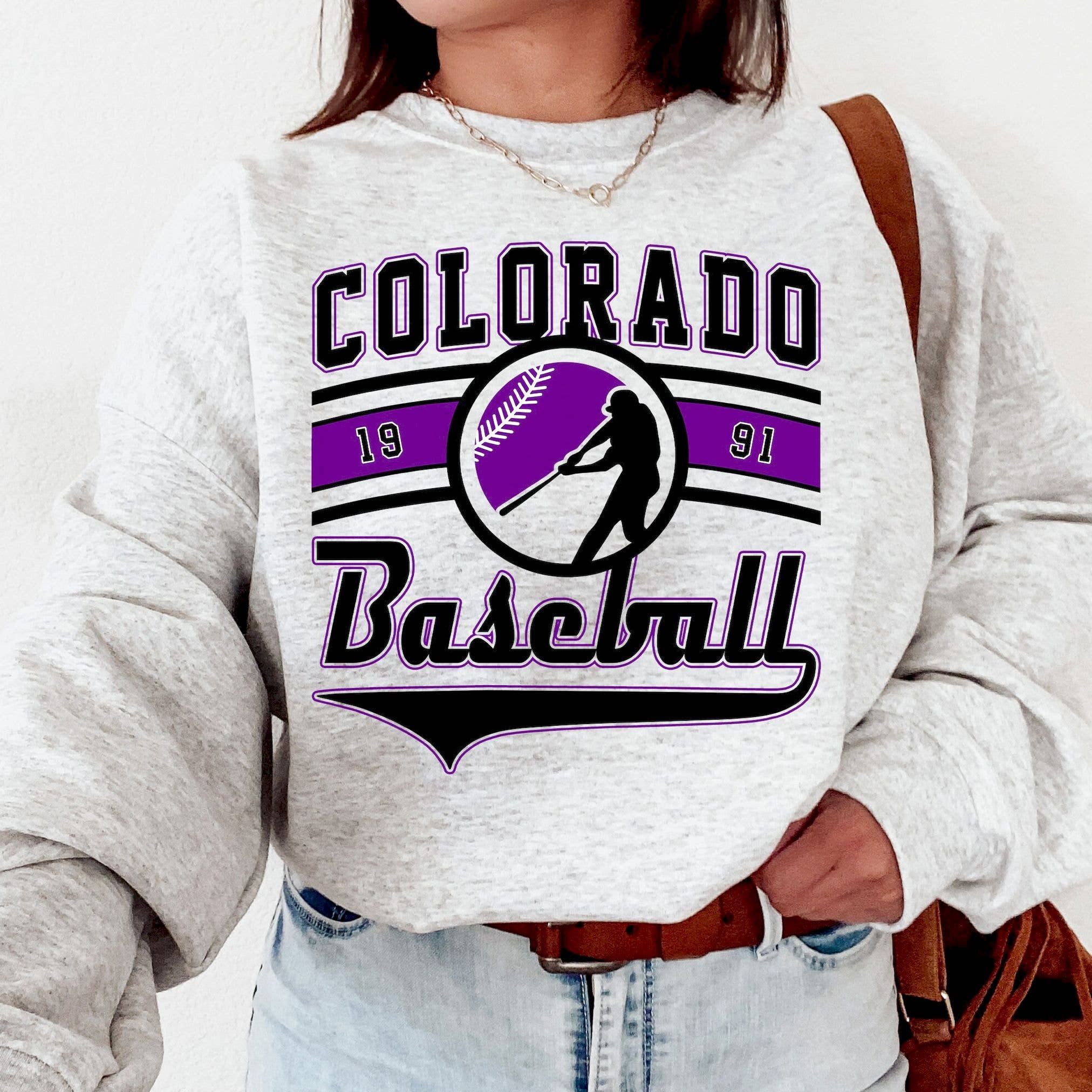 Vintage Rockies Baseball Sweatshirt, Est 1991 Retro Style