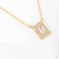 Cz Gold-Dipped Rhinestone Necklace