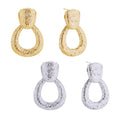 14k Gold Dipped Door Knocker Post Earrings