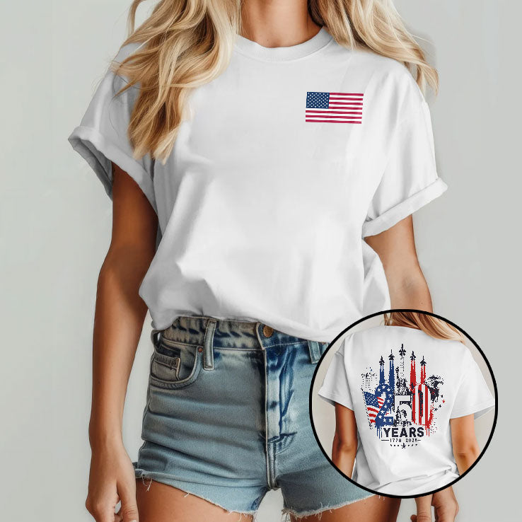 America 250 1776 2026 Fighter Jet T Shirt