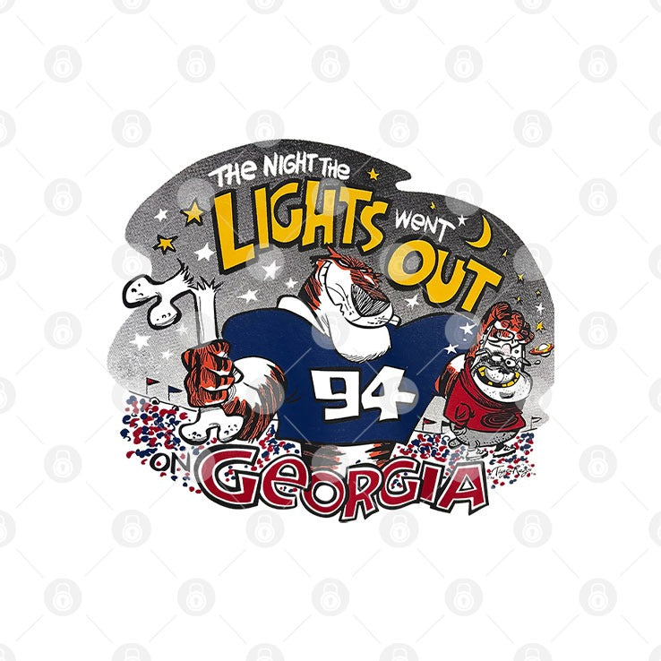 Auburn Tigers The Night The Lights Went Out Georgia Shirt