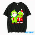 Baby Grinch And Santa Chibi Christmas Tshirts Sweater