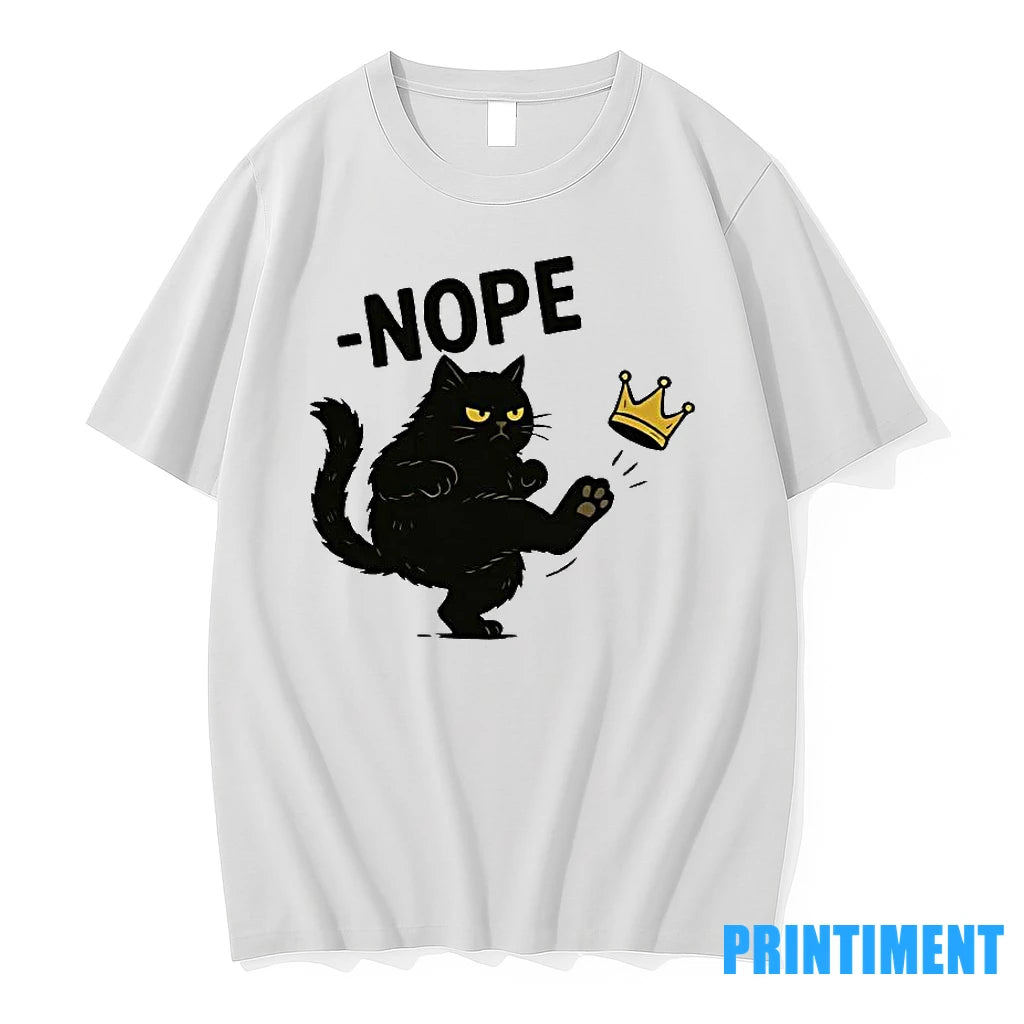 Black Cat No Kings In America Funny Political Meme Tshirts Sweater