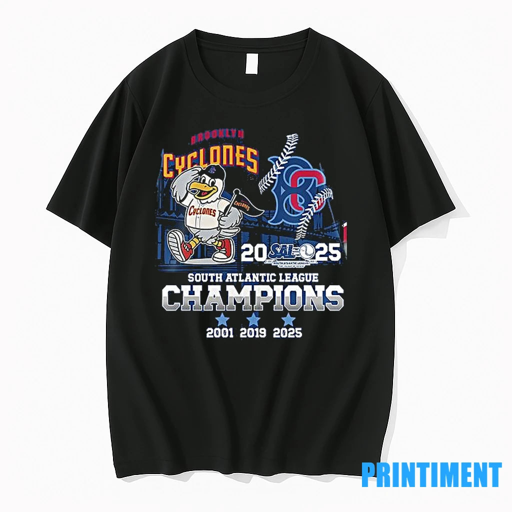 Brooklyn Cyclones 2025 South Atlantic League Champions 3x Tshirts Sweater