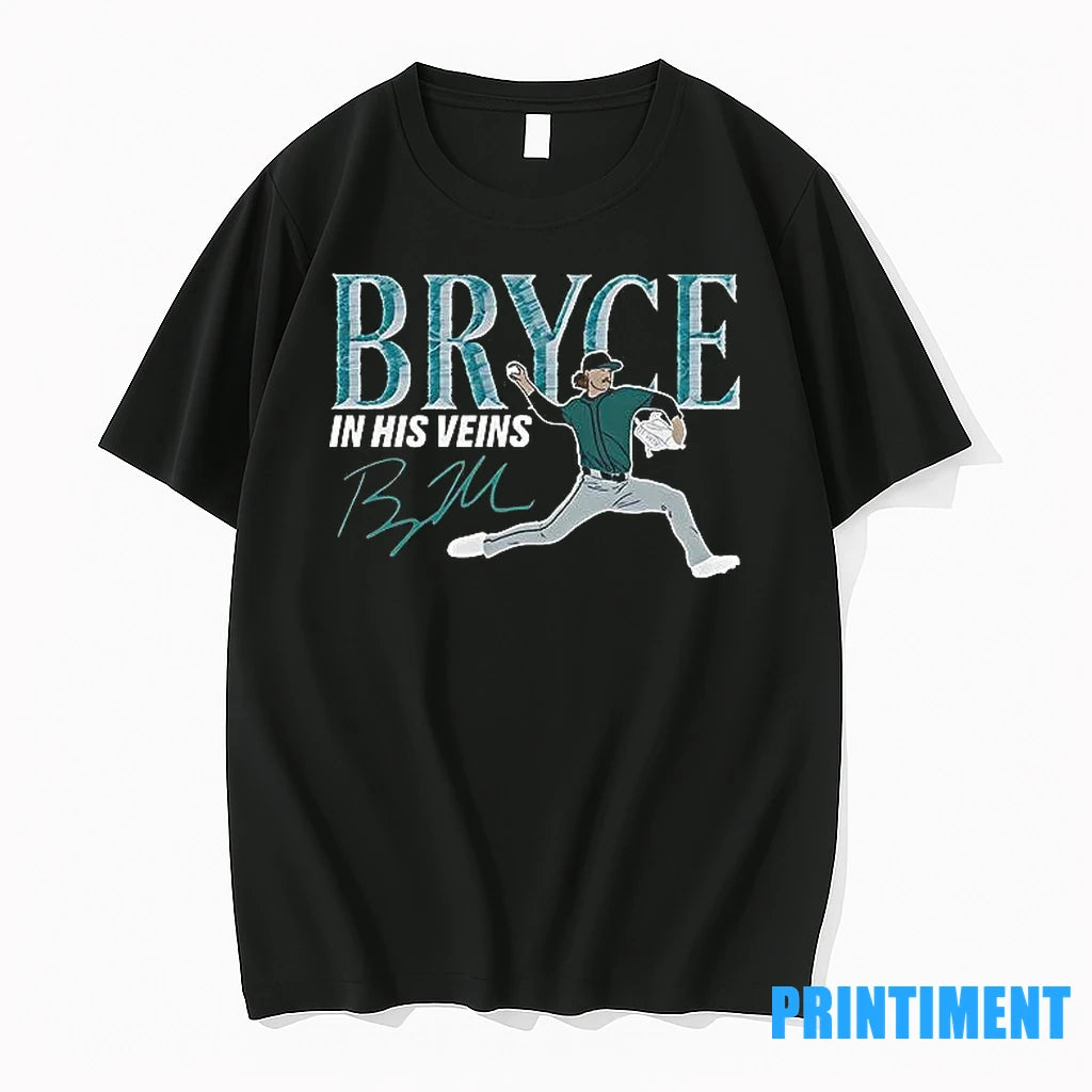 Bryce In His Veins Pitcher Baseball Signature Players Tshirts Sweater