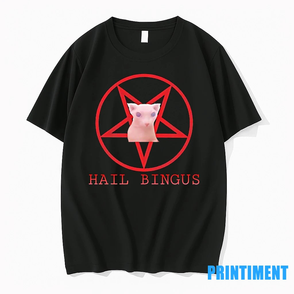 Cat Meme Hail Bingus Pentacle Symblol Tshirts Sweater