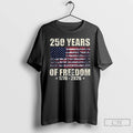 Classic 250 Years Of Freedom 1776 2026 Usa Flag Vintage Long Sleve T Shirts