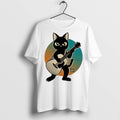 Classic Acoustic Guitar Black Cat T Shirts