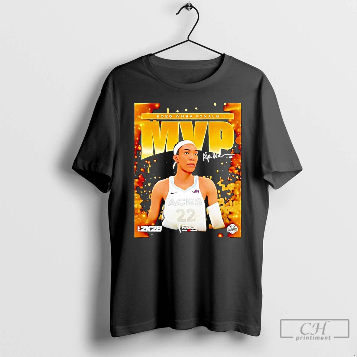 Classic Aja Wilson Las Vegas Aces 2025 Wnba Finals Mvp Signature T Shirts