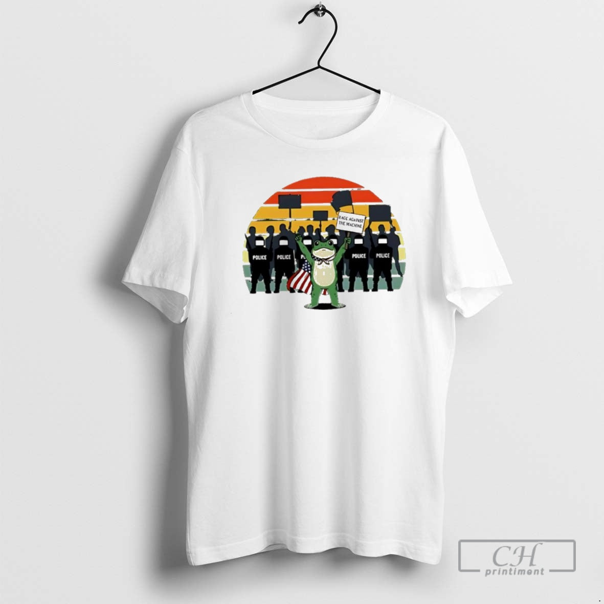 Classic American Flag Protest Rage Against The Machine Frog Shirt Sweater
