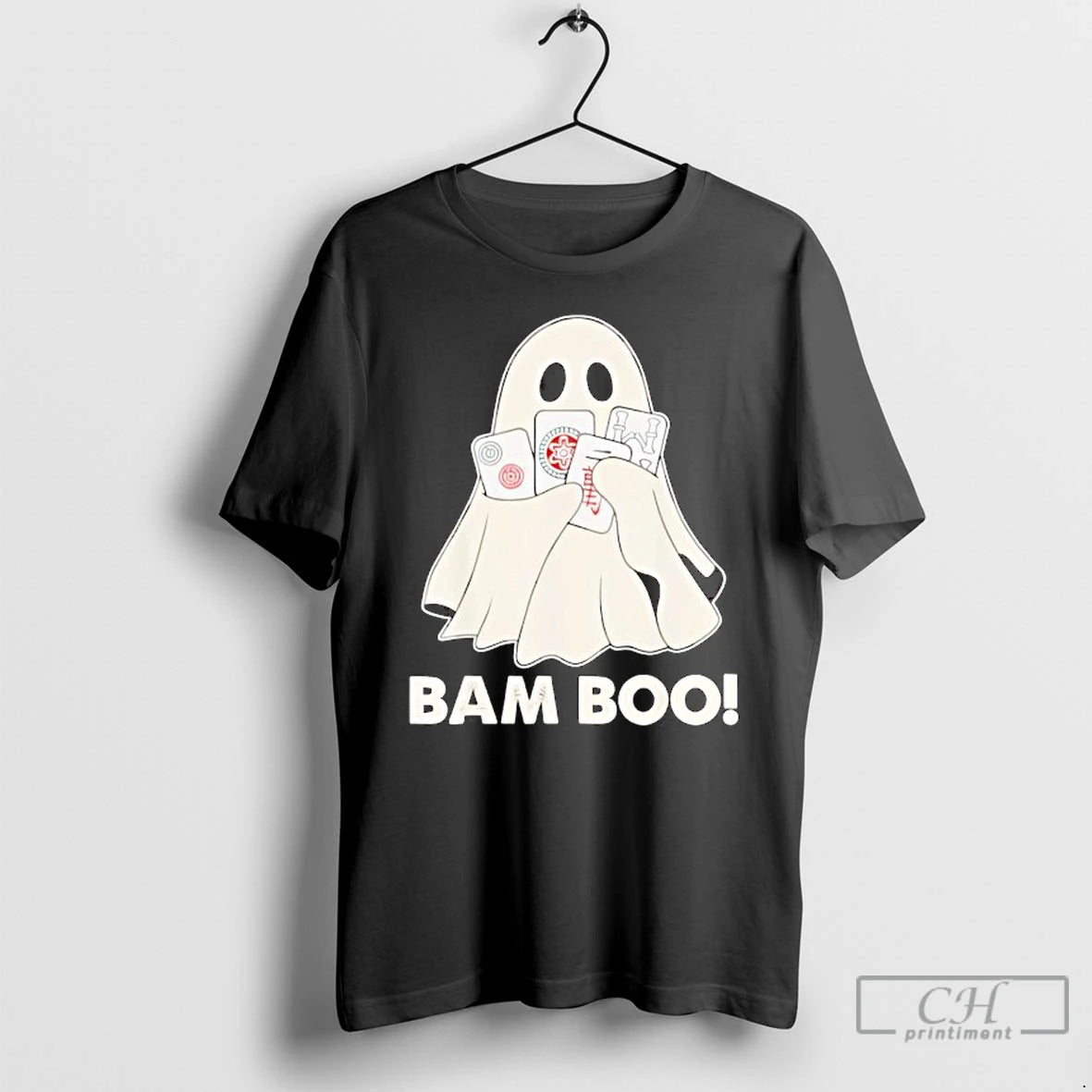 Classic Bam Boo Halloween Ghost Mahjong Funny Costume Game T Shirts