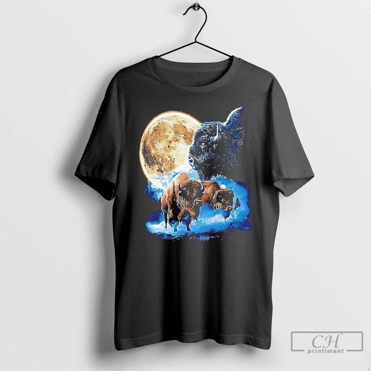 Classic Buffalo Wolfpack Under Moon T Shirts